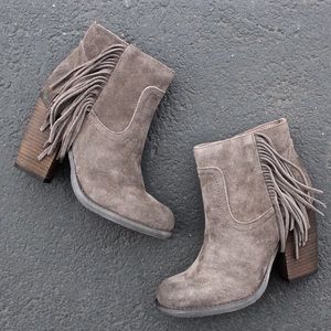 Boho Cascading Fringe Distressed Western Booties